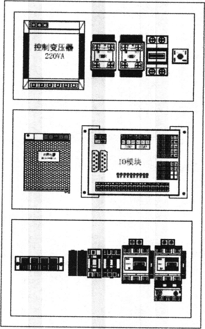 正航仪器CAD标准机型电器配件部分布局图